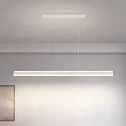 Modern Minimalist Trapezoid Pendant Light Adjustable LED Bar Light White