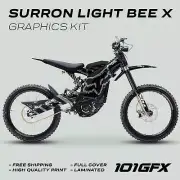 Surron Light Bee X Graphics Kit FOX RACE LINE Black Grey Decals Stickers