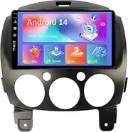 MISONDA [Built in DAB+/4G] Android Double Din Car Stereo Head Unit for Mazda 2 (2007-2014)- [6G+128G] -Built-in DSP/Carplay/Android Auto- Camera Microphone -9 Inch IPS- Support WiFi BT5.0 SWC
