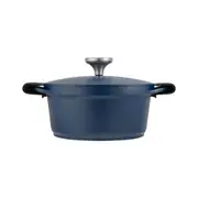 Agile Non-Stick Aluminium 20cm/2.4L Casserole w/ Lid Baking/Cookware Round Navy