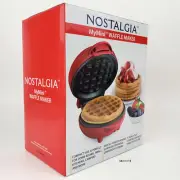 MINI 5" WAFFLE MAKER IRON ~Nostalgia MyMini~ Choose Round/Heart ~ Compact/Travel
