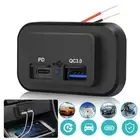 PD Type C USB Ports Fast Charger Socket Power Outlet Car Panel Mount Accessories