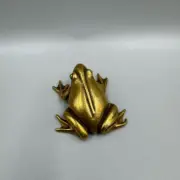 64g Ancient Chinese Handcrafted Brass Exquisite frog statues gift 18