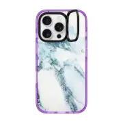 iPhone 16 Pro Impact Ring Stand Case MagSafe Compatible Oceanic Blue Green Marble