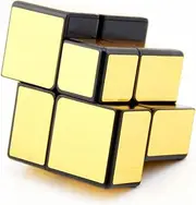 Cuberspeed Qiyi 2x2 Mirror Golden Magic Cube Mirror 2x2x2 Mirror Cube 2x2 Gold