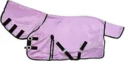 Cwell Equine New Mini/Shetland/Pony Fly Rug Soft MESH Attached Neck Cover Purple/LILLAC 3'6-4'9" (3'0")