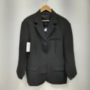 Bardot Ladies Oversized Blazer Size S UK 8 NWT Black 'Akia' FPL-RMF