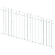 ProtectorAl 1201 - 2400 x 1200mm Pearl White Raked 16-30º Batten Pool Fence Panel