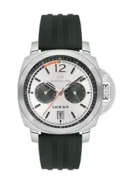 Sergio Tacchini Heritech Men Silver/Green Rubber Strap Watch
