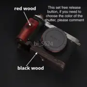 Wood Ebony Red Sandalwood Hand Grip for Sony A7C2 A7CR Camera Base L Plate Clamp