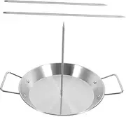 1 Set Barbecue Skewers Chicken Roaster Stand Outdoor Barbecue Meat Skewers Cooking Accessories Kabob Rack for Grill Metal Stick Roast Chicken Maker Stainless Steel Silver
