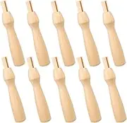 Sewroro 10pcs Poking Tool Needle Felting Handles Wool Felting Tool Kit Handle Felting Needles Felt Needle Replacement Wool Felt Tool Felting Tools Large Work Small Light Brown Wood