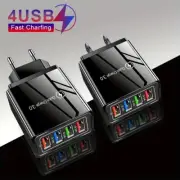 4 Port USB Wall Charger USB Fast Quick Charge QC 3.0 Power Adapter Plug US/EU