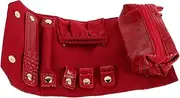 Healeved Roll Travel Jewelry Organizer Jewelry Pouch for Women Luxurious Soft Multi Use Travel Case for Necklaces Earrings and Rings for