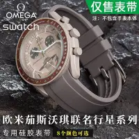 在飛比找Yahoo!奇摩拍賣優惠-適用omega x swatch歐米茄斯沃琪聯名星球弧口矽膠