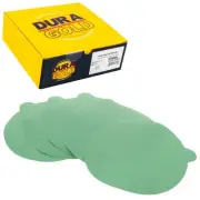 Premium 6" Green Film PSA Sanding Discs - 500 Grit (Box of 25) - Self Adhesiv...