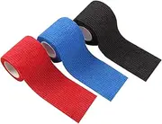 3pcs Elastic Strap First Aid Tape Elastic Wrap Bandages Athletic Tape Elastic Bandage Wrap Pet Bandage Wrap Sports Wrap Tape Non-woven Fabric Self-adhesive Bondage Bandage Rolls, 450X5CM