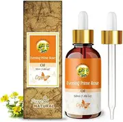 Crysalis Evening Prime Rose (Oenothera) Oil|100% Pure & Natural Undiluted Carrier Oil Organic Standard for Skin & Hair Care|Excellent Moisturizing Properties, Skin Conditions - 50ML with Dropper