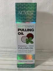 Aliver Whitening Pulling Oil - Coconut & Mint - All Natural - 8 fl oz Exp 11/26