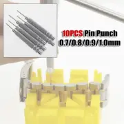 Pin Punch Watch Strap Pin Silver Thimble Watch Repair Tool 0.7-1.0mm 10Pcs