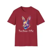 Techno Bunny 1 Unisex Softstyle T-Shirt