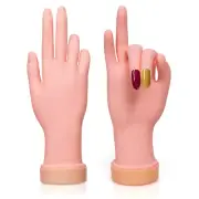 Salon Manicure Training Mano Falsa De Silicona Para Practica De Arte En Unas