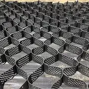 Garden Retaining Wall Grid Stabilizer Geogrid for Walkway, Geogrid Ground Grid Stabilizer for Retaining Wall/Outdoor Garden/Shed Base, Driveway Paving Mesh 2 Inch High Permeable Pavers(2x5 m/6.5x16.5