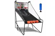 Costway Arcade Basketball Game Double Shooting Machine 2-Player Electronic Scoring w/4 Balls & 1 Inflator