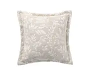 Bianca Amelia Square Stone Polyester/Cotton Soft Taupe Cushion/Pillow 43cm