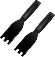 [YBEATY] 2 Pack Universal Grill Scraper for George Foreman Indoor Grills Most Other Indoor Nylon Grills Spatula Cleaner Tool with Grooves Heat-Resistant Grill Scraper for Easy Cleaning Comfortable Grip