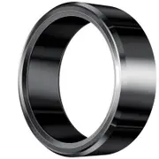 KUMI Smart Ring H1 Zirconium Ceramic & Stainless Steel -Size 8, Black