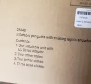 Occasions 6ft Long Penguins w/ Swirling Lights Snowball Inflatable