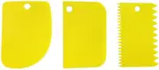 3PCS Dough Cutter Icing Scraper Kitchen Tool Pastry Bowl Divider Bench Fondant - Multi-Shaped Plastic Bowl Dividers and Icing Smoothers