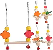 GANAZONO 1Set Parrot Swing Bird Chewing for Bird Cages for Parakeets Cockatiels and Lovebirds for Bird Stand and Cage Decor