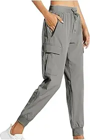 [Kosheko] Women's Cargo Pants Lightweight Quick Dry Hiking Pants Athletic Workout Lounge Casual Outdoor Joggers with Pockets
