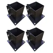 Deck Post Base Mounting Base, Wood Support Black Metal Bracket 6x6 inch, Fit