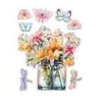 Room Butterfly Flower Room Decoration Hand Pasted Air Bubbles Notes Flat Walls