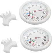 SEWACC 2Pcs Compact Thermometer for Accurate Temperature and Humidity Monitoring Refrigerators Humidifiers Indoor Outdoor Use Easy to Read Dial