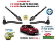 FOR RENAULT CLIO 2012-> 2X OUTER + 2X INNER STEERING TRACK RACK TIE ROD ENDS SET