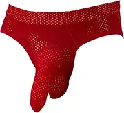[DGHM-JLMY] Mens Breathable Mesh Elephant Nose Underwear Enhancing Pouch Panties Stretch Underwears Shorts Thong