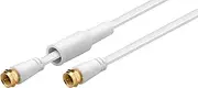 MANAX 7.50 m SAT Coaxial Cable Flat White F-Connector Shielded Gold-Plated with Grommet