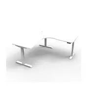 1500Mm Corner Workstation Natural White And White