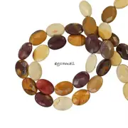 15.5" Mookaite Flat Oval Beads ap. 13x18mm #85492
