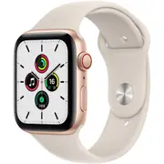 Apple Watch SE 44mm Gold Aluminium Case Sport Band GPS + Cellular