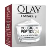 Olay Regenerist Collagen + Peptide 24 Hydrating Moisturizer Fragrance-Free 1.7Oz