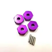 12mm Aluminium Wheel Hex Kit (X4) for TAMIYA TT-02 TT02 TT-01 TT01 Alloy Purple