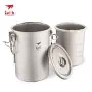 Keith Ti6300 Multipurpose Titanium Rice Pot Light Weight Camping Cooker