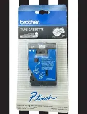 Brother Cassette Tape P-Touch TC-20Z1 Black On White 3/8” Laminated Labels - New