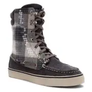 Sperry Womens Acklins Grey Casual High-Top Lace-Up Fashion Shoes Boots