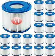 [Denkmsd] Filter Cartridges VI for Bestway Pool Filter, Filter Cartridge VI for Miami, Vegas, Monaco, Replacement Filter for Bestway Spa 58323 (Pack of 16)